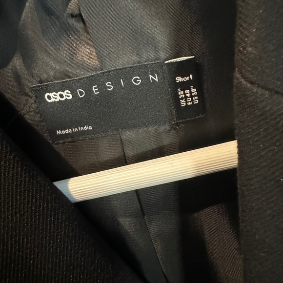 New with Tags! Men’s ASOS DESIGN Slim Blazer in Black 38S - Picture 3 of 4